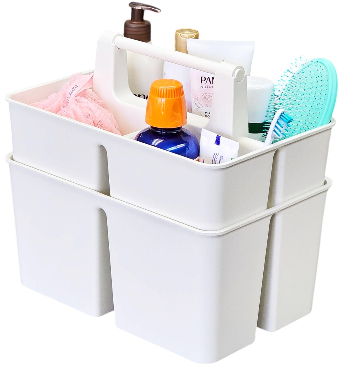 Enjoy Organizer | Shower Caddy Organizer with Handle, 3 Compartments, Portable Storage Bin for Bathroom, Dorm, Gym -Made In USA